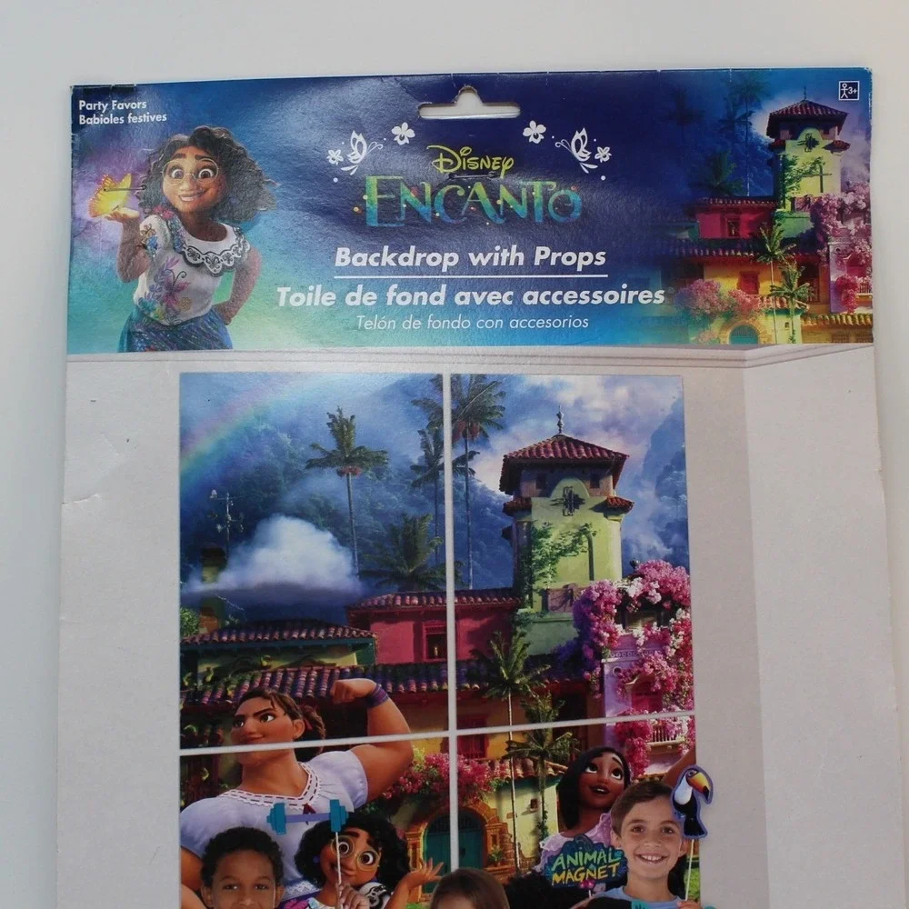 Disney Encanto Backdrop with Props Kids OS Multicolor New Party Photo Kit
